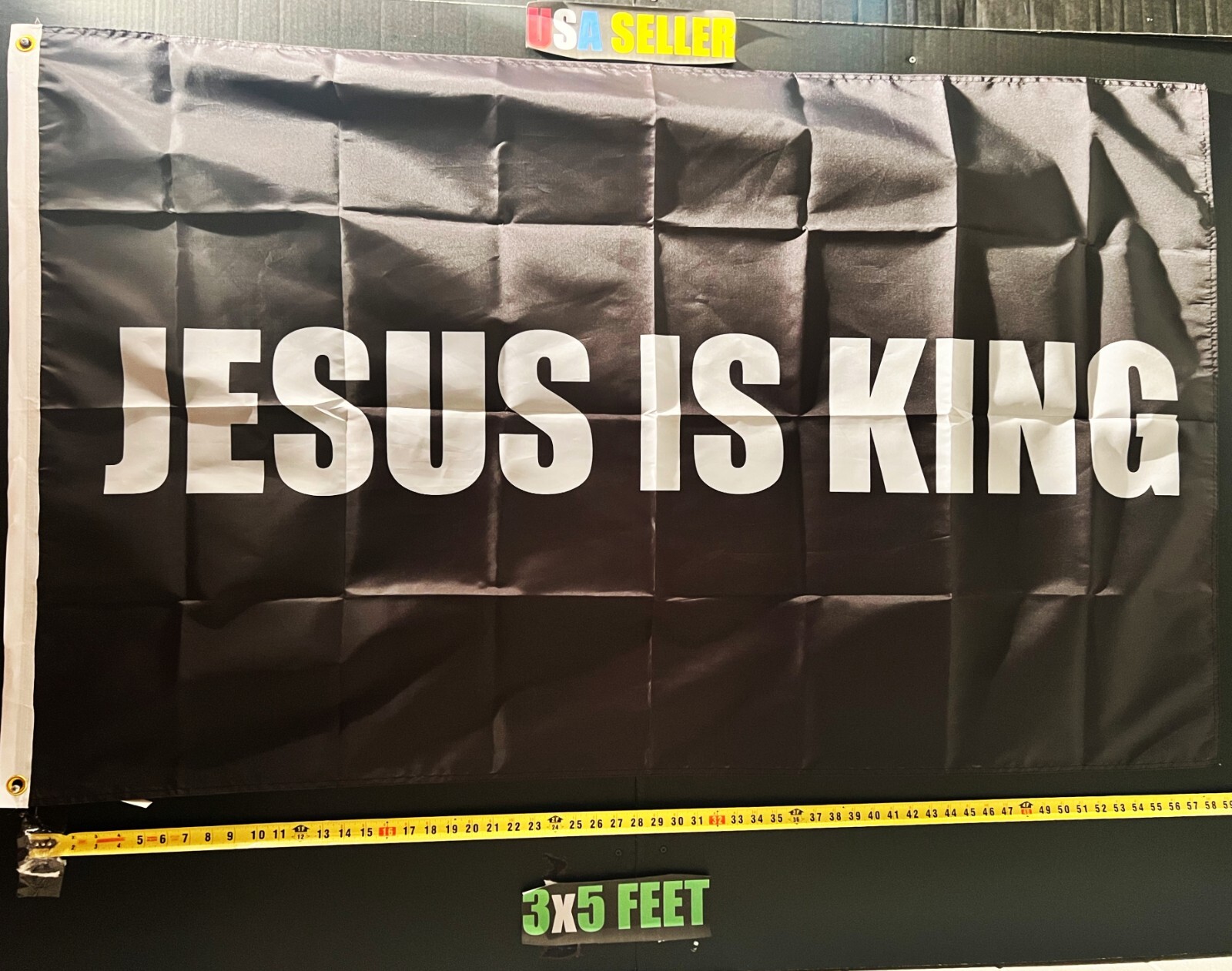Jesus Flag FREE USA SHIP In God We Trust Trump Biden Jesus Is King God Sign 3×5′