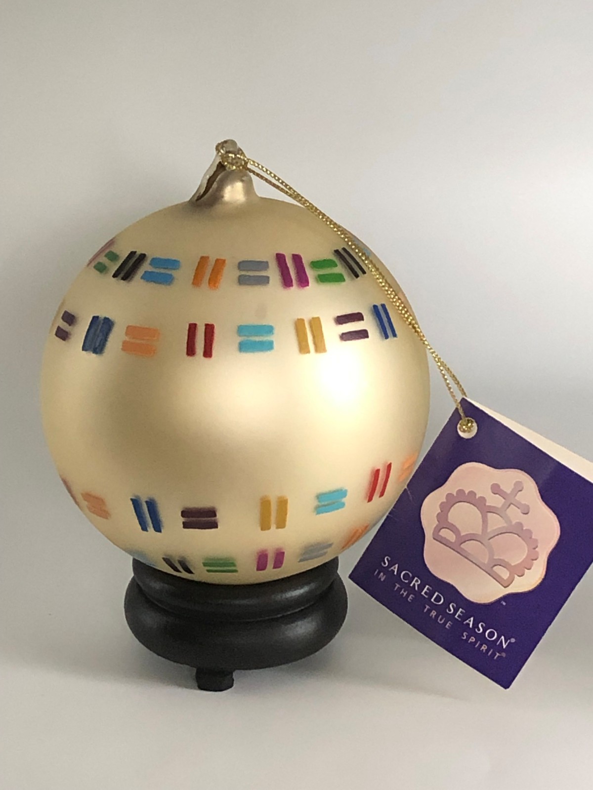Sacred Season Ornament Glass Hand Blown/Painted Equality Faith Inspired Rare