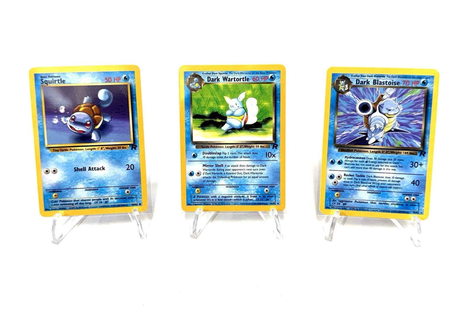 Dark Squirtle Wartortle Blastoise 1999 Team Rocket Pokemon – *PACK FRESH NEW!*