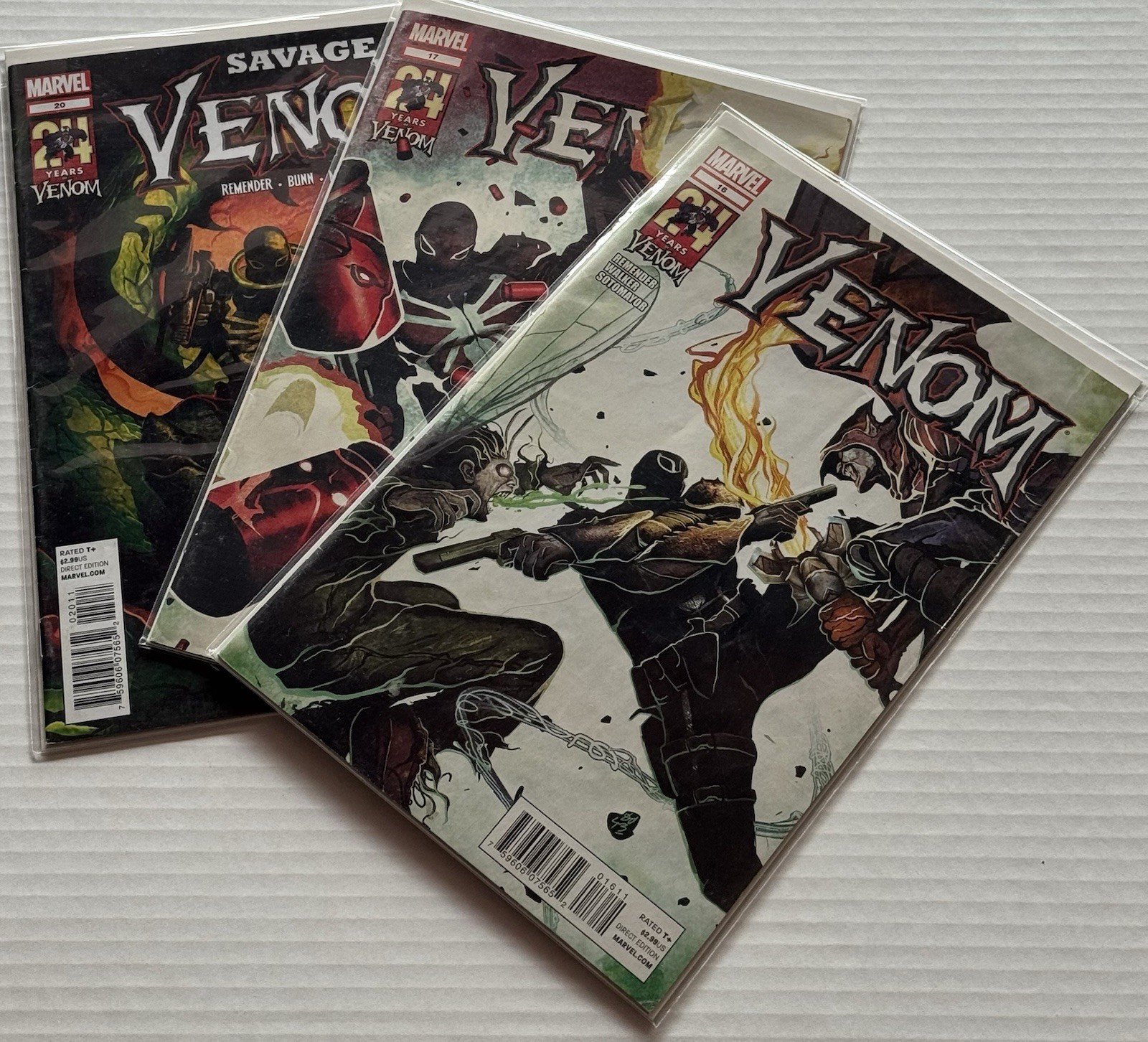 Venom #16 17 20 Marvel Comics Lot VF/NM Remender Flash Thompson Anti-Venom Run