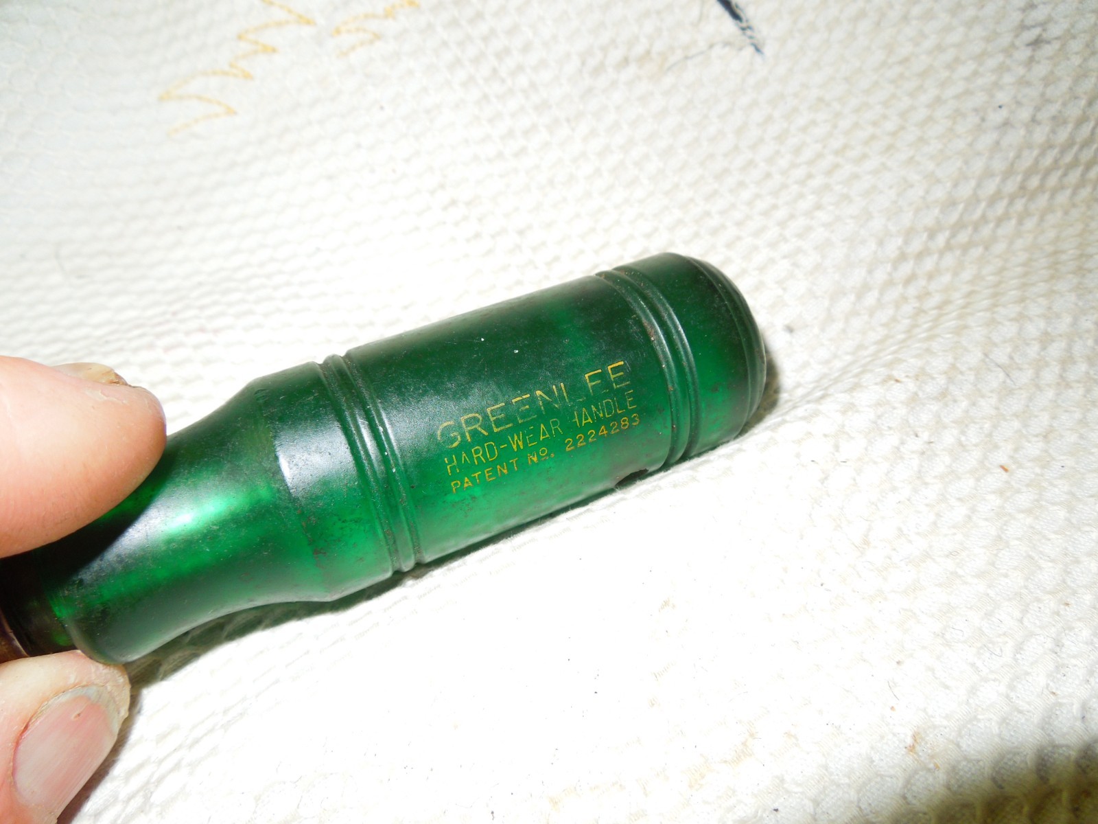 Vintage Greenlee 2” Bevel-edge Socket Chisel Hard Wear Handle USA Green