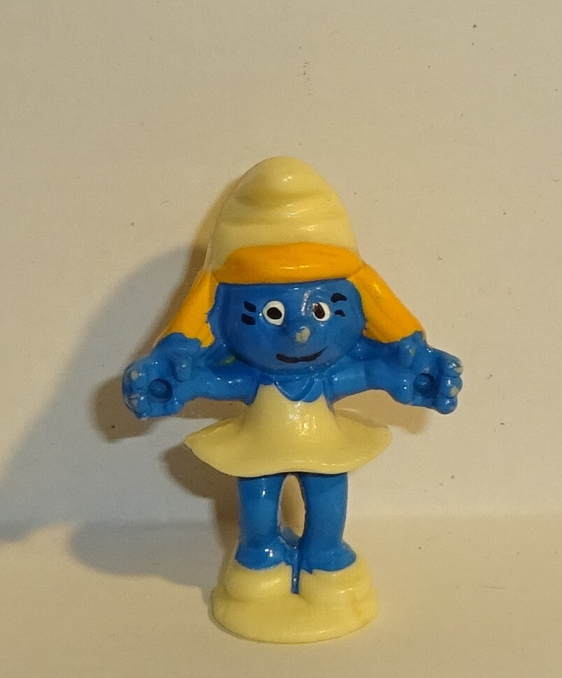 BOUNCY SMURFETTE (Schreedy) Base Unpainted (White) OLYMPUS. D. SMURFS 1983 ORI