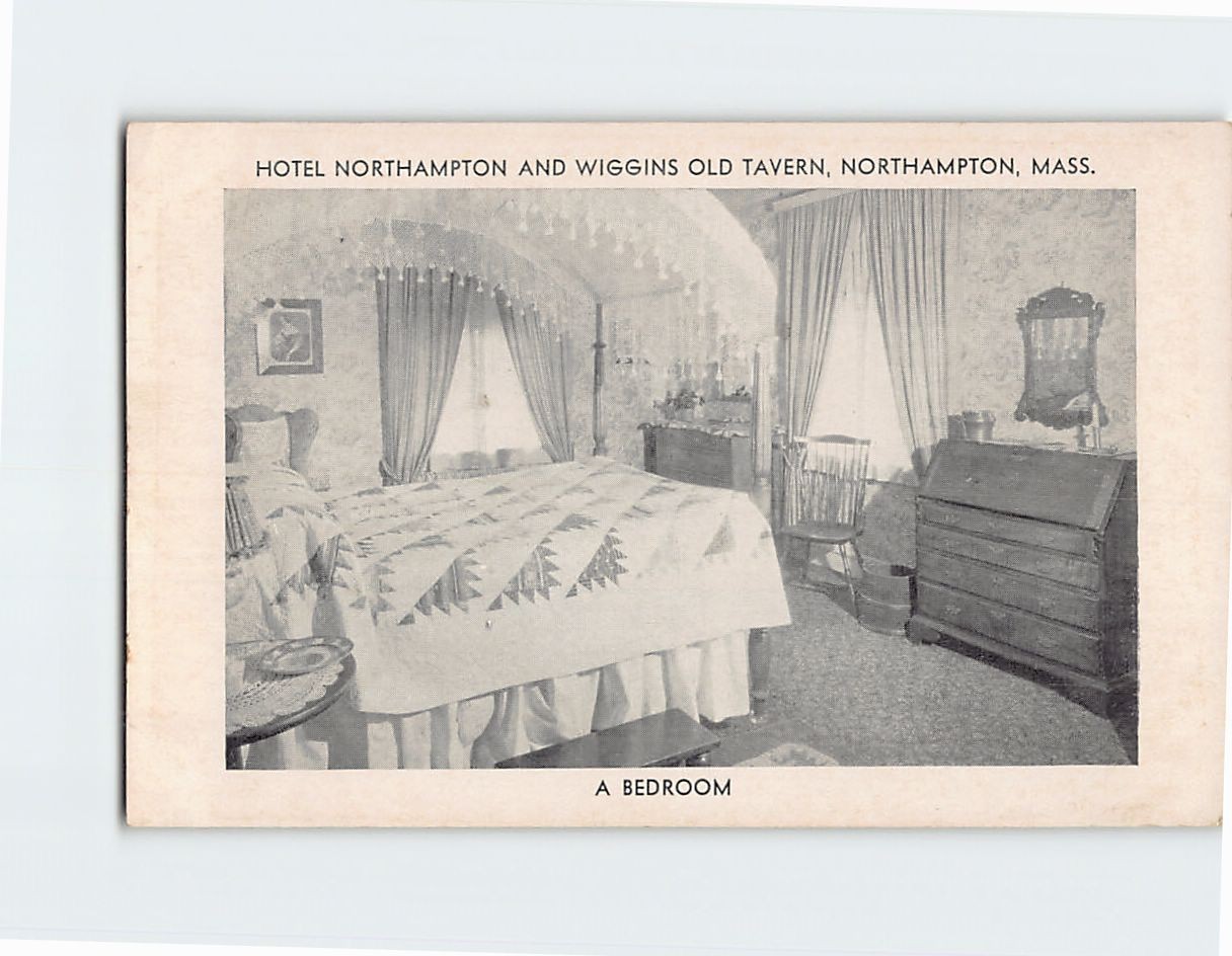 Postcard A Bedroom Hotel Northampton And Wiggins Old Tavern Northampton MA USA