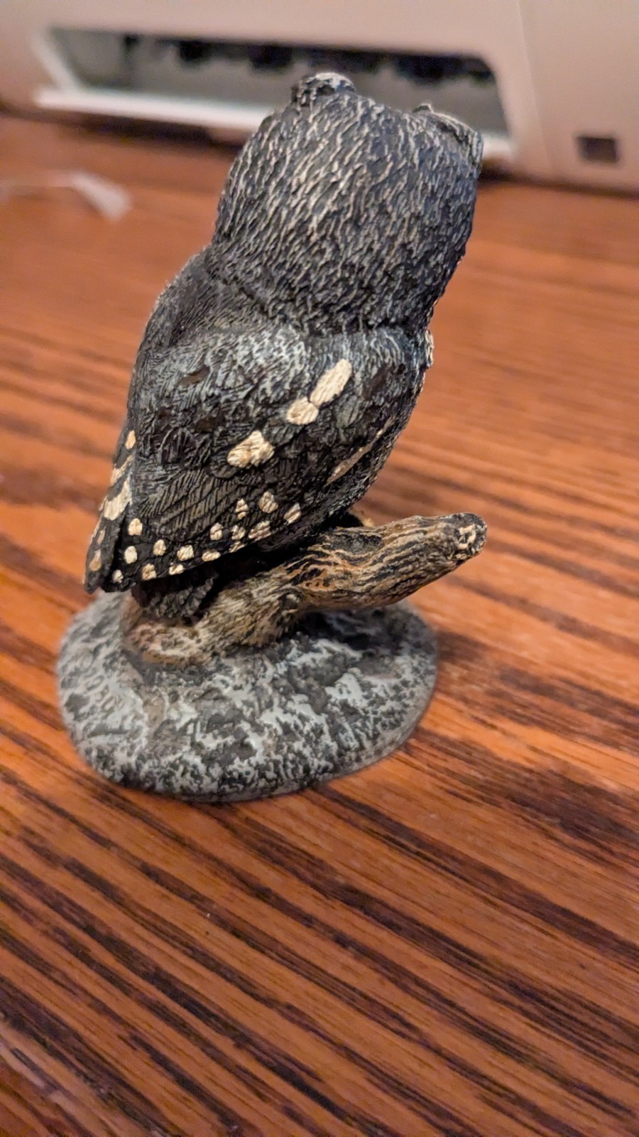 Cold Cast Bronze Wildlife Collection Owl on a Branch by Charles Earnhardt