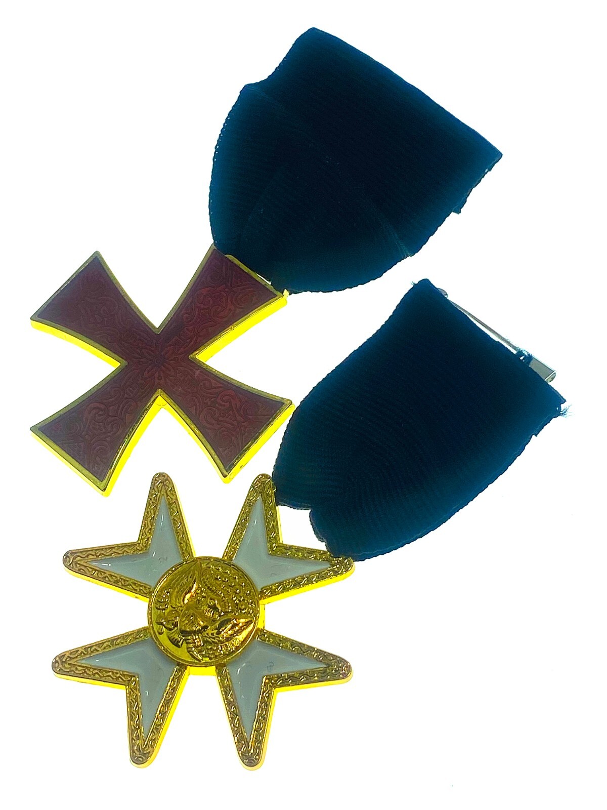 Knights Templar Masonic ILLUSTRIOUS Order RED CROSS Knight of Malta Breast JEWEL