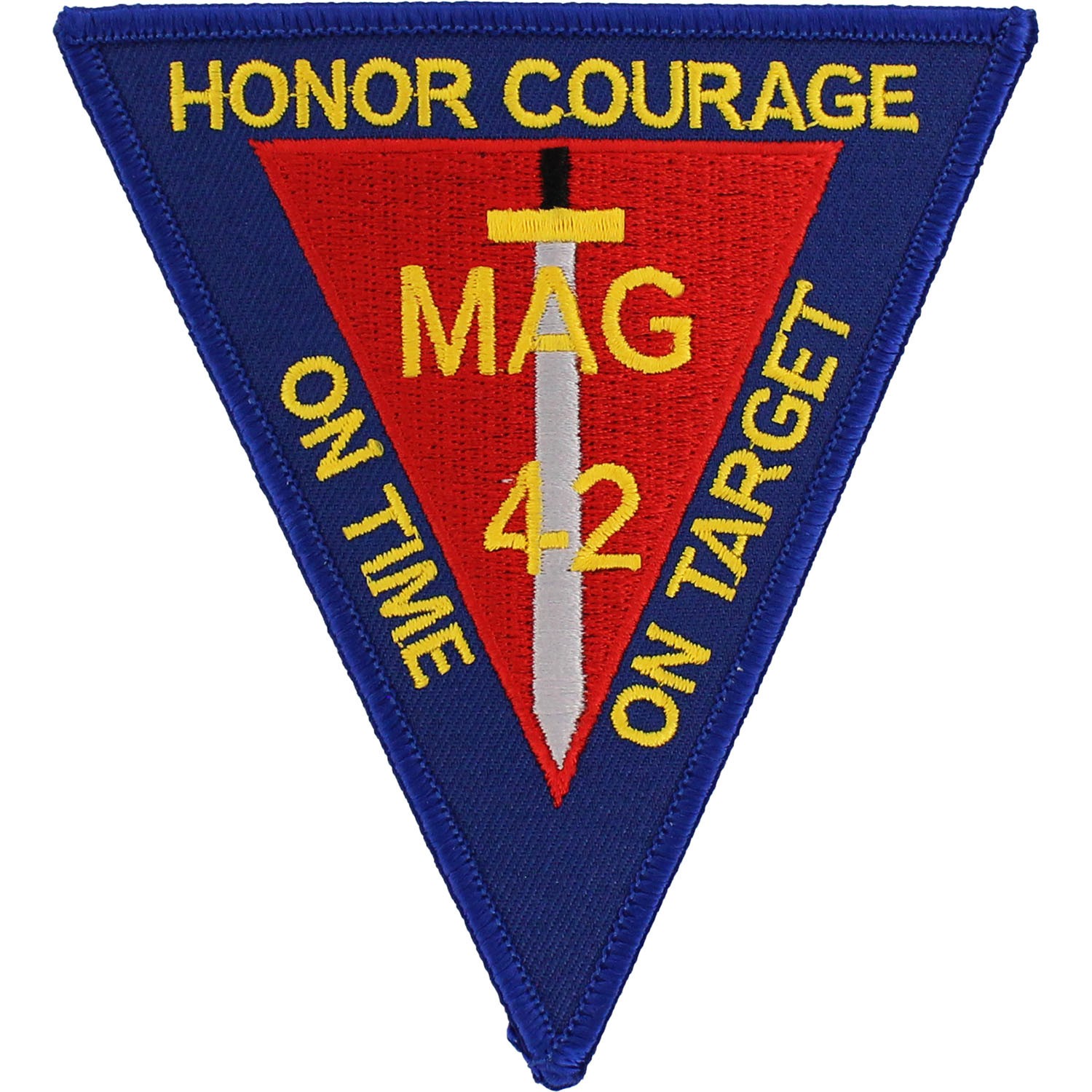 Marine Aircraft Group MAG-42 (On Time – On Target) Patch (4″ x 4 1/4″ ) P5476