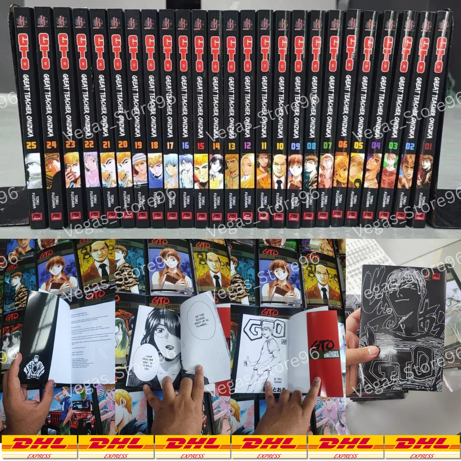 GTO Great Teacher Onizuka Manga Volume 1-25 Complete Set English Version Comic