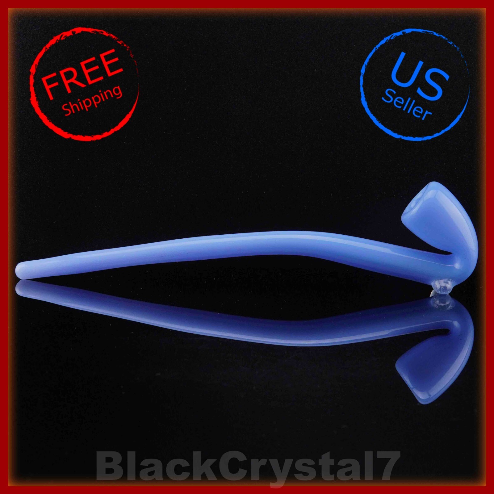 12″ Handmade Smooth Pure Blue Gandalf Sherlock Tobacco Smoking Bowl Glass Pipes