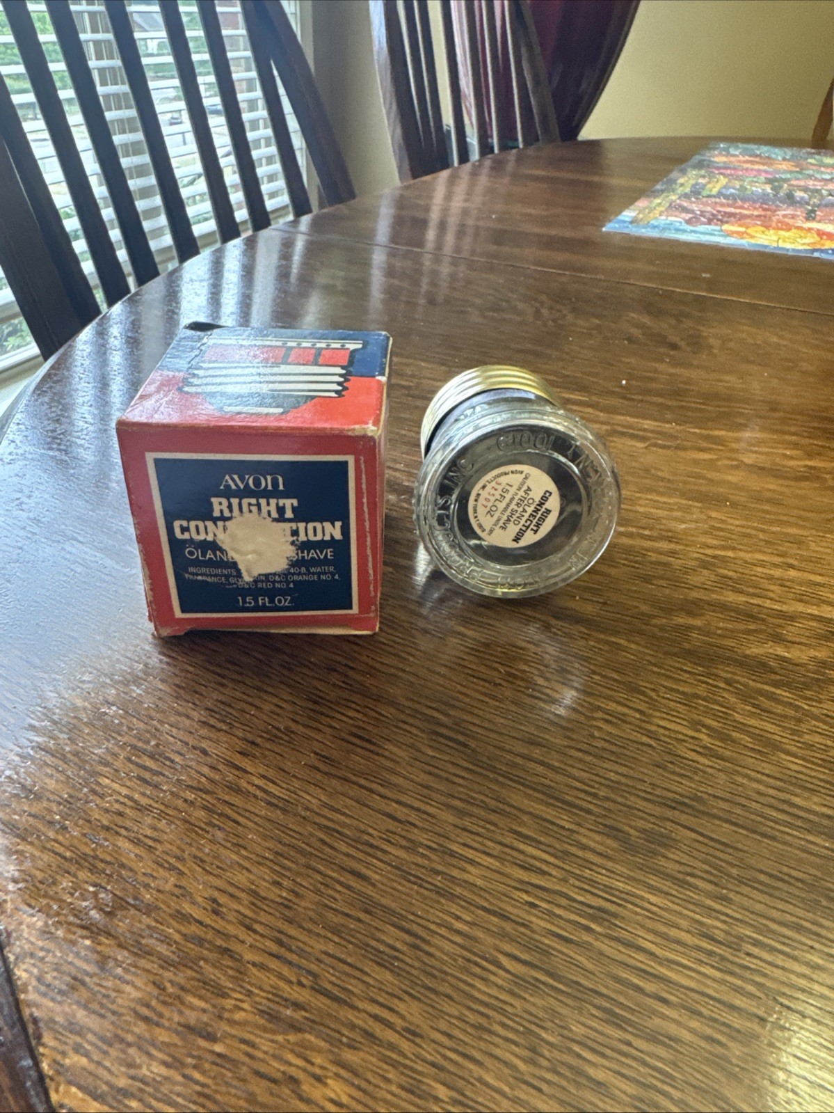 Avon Empty 1.5 Oz Right Connection After Shave With Box