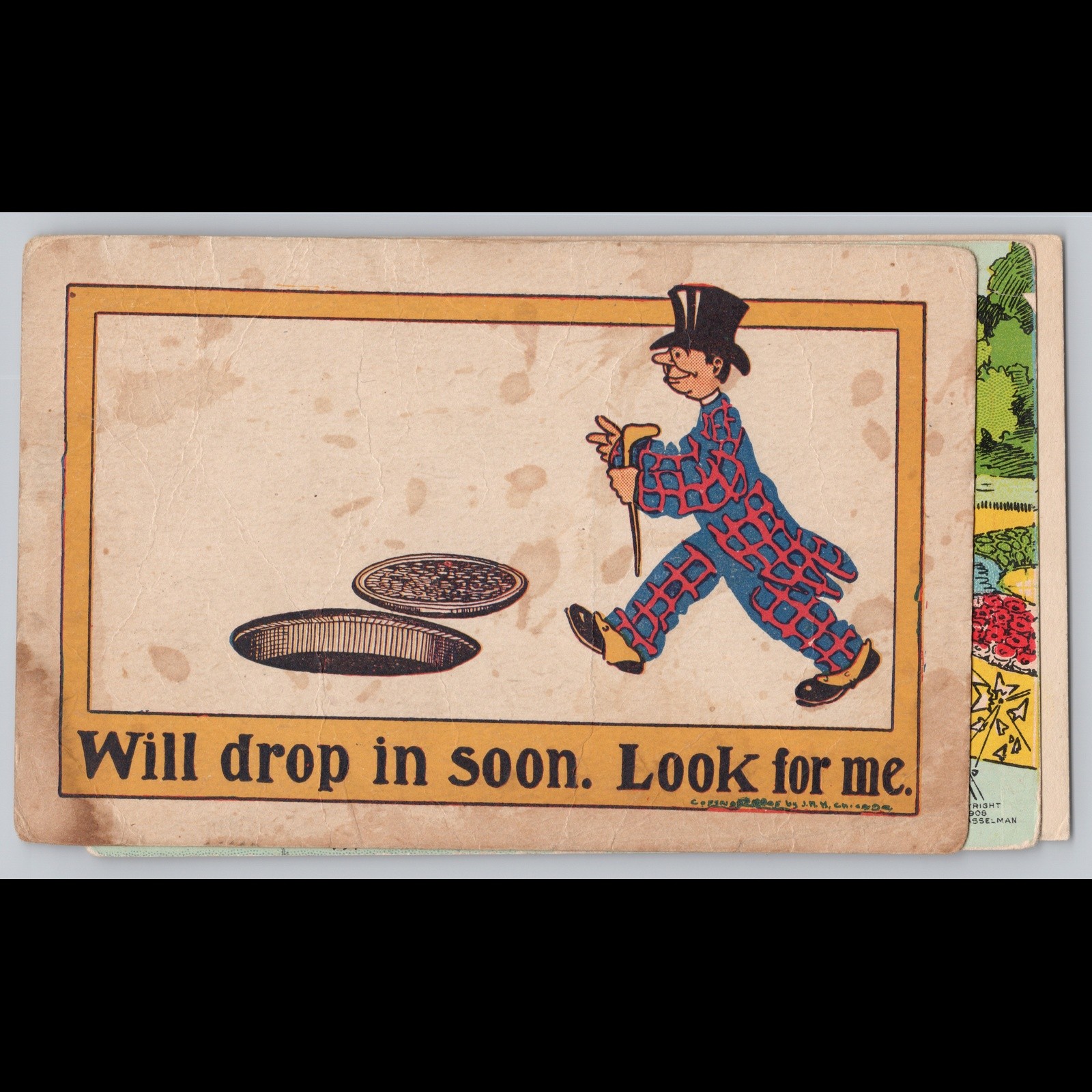 Postcard – Will Drop In Soon Look for Me – Humor – Warrensburg, MO