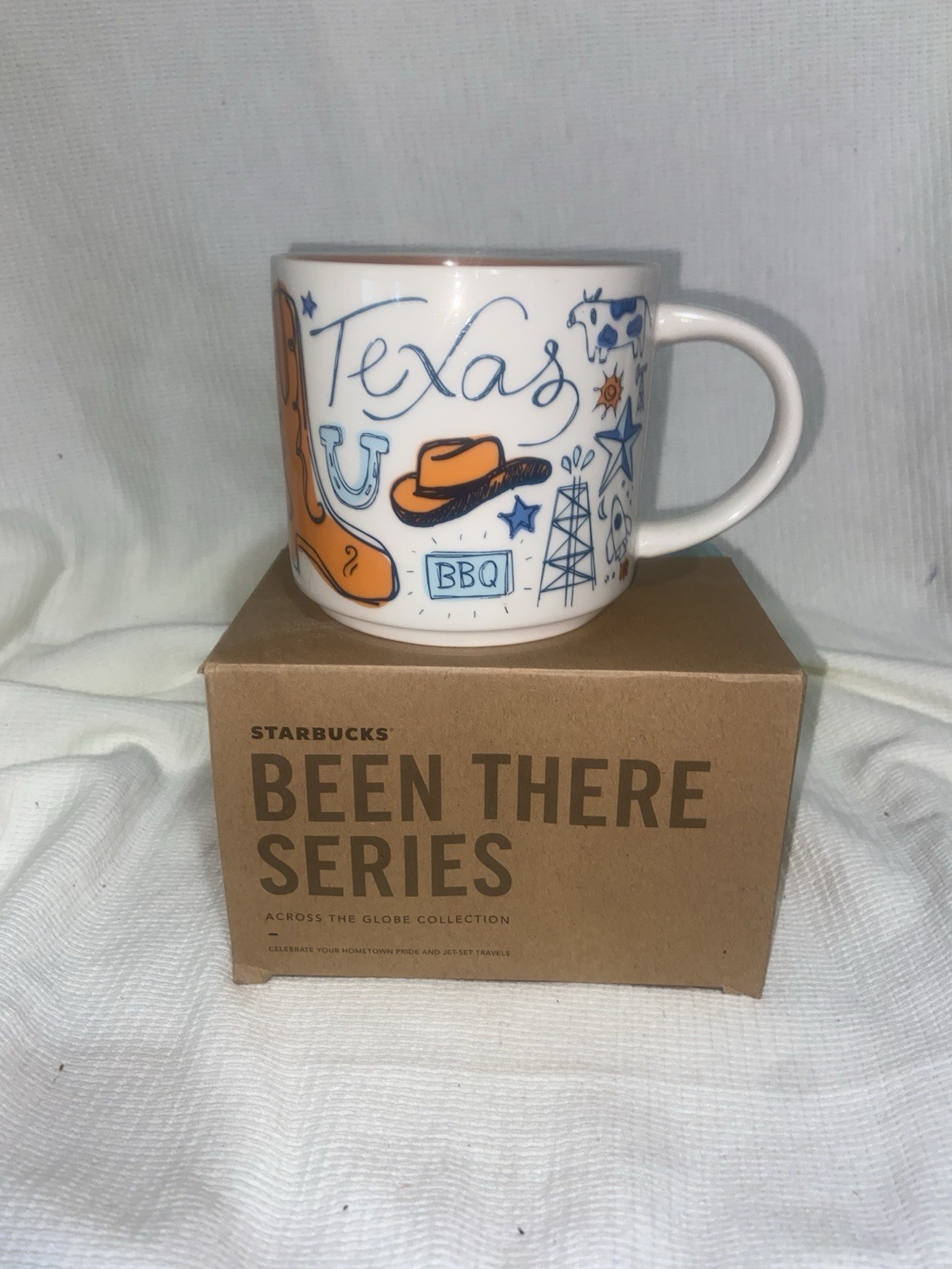 Starbucks Been There Series Texas Mug 14 oz 2017 White/Blue/Orange ( 50)