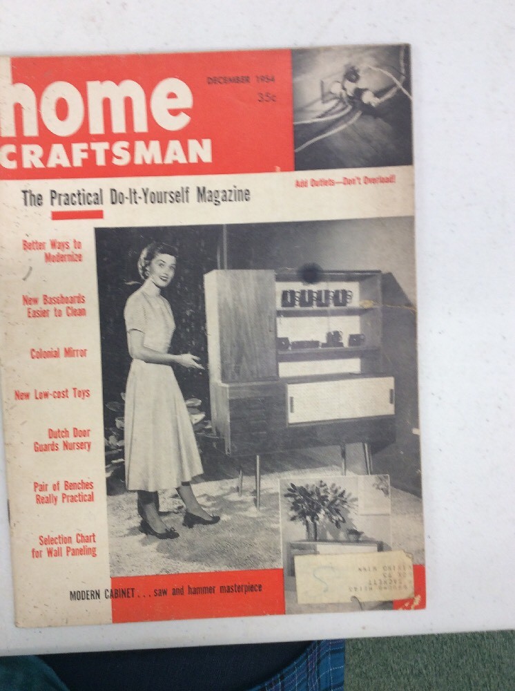 Home Craftsman Magazine Vintage Dec 1954 Build A Modern Cabinet Retro Furniture