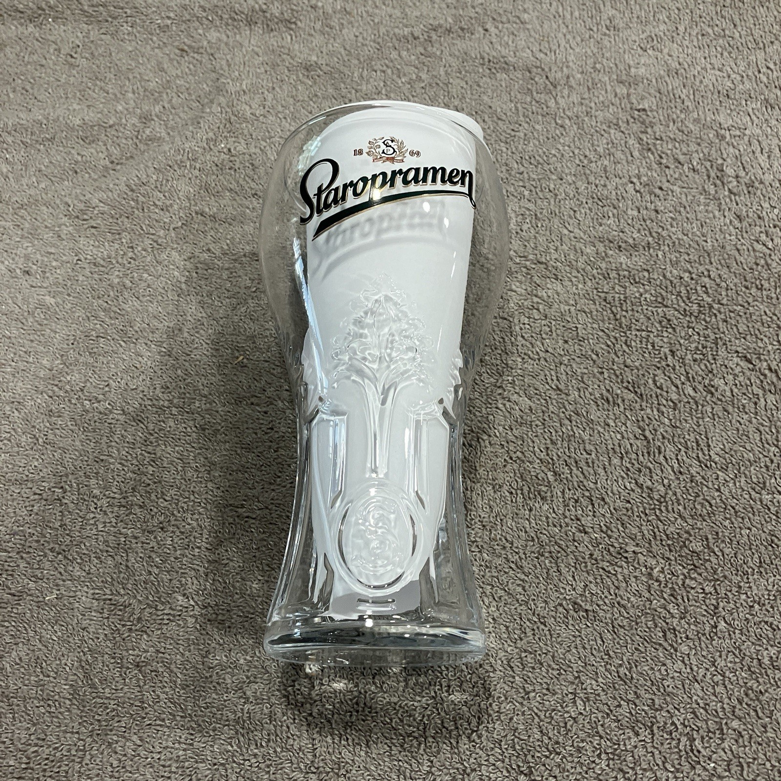 1 Staropramen One Pint Czech Beer Glass Embossed M 11