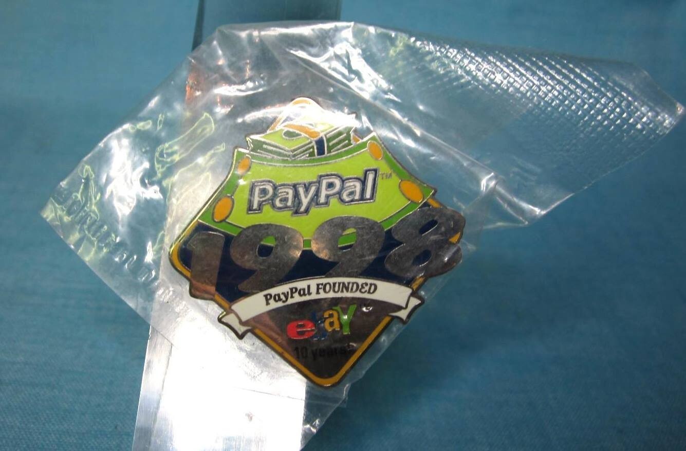 eBay 1998 PayPal Founded Ebay 10 year Enamel Rare New!