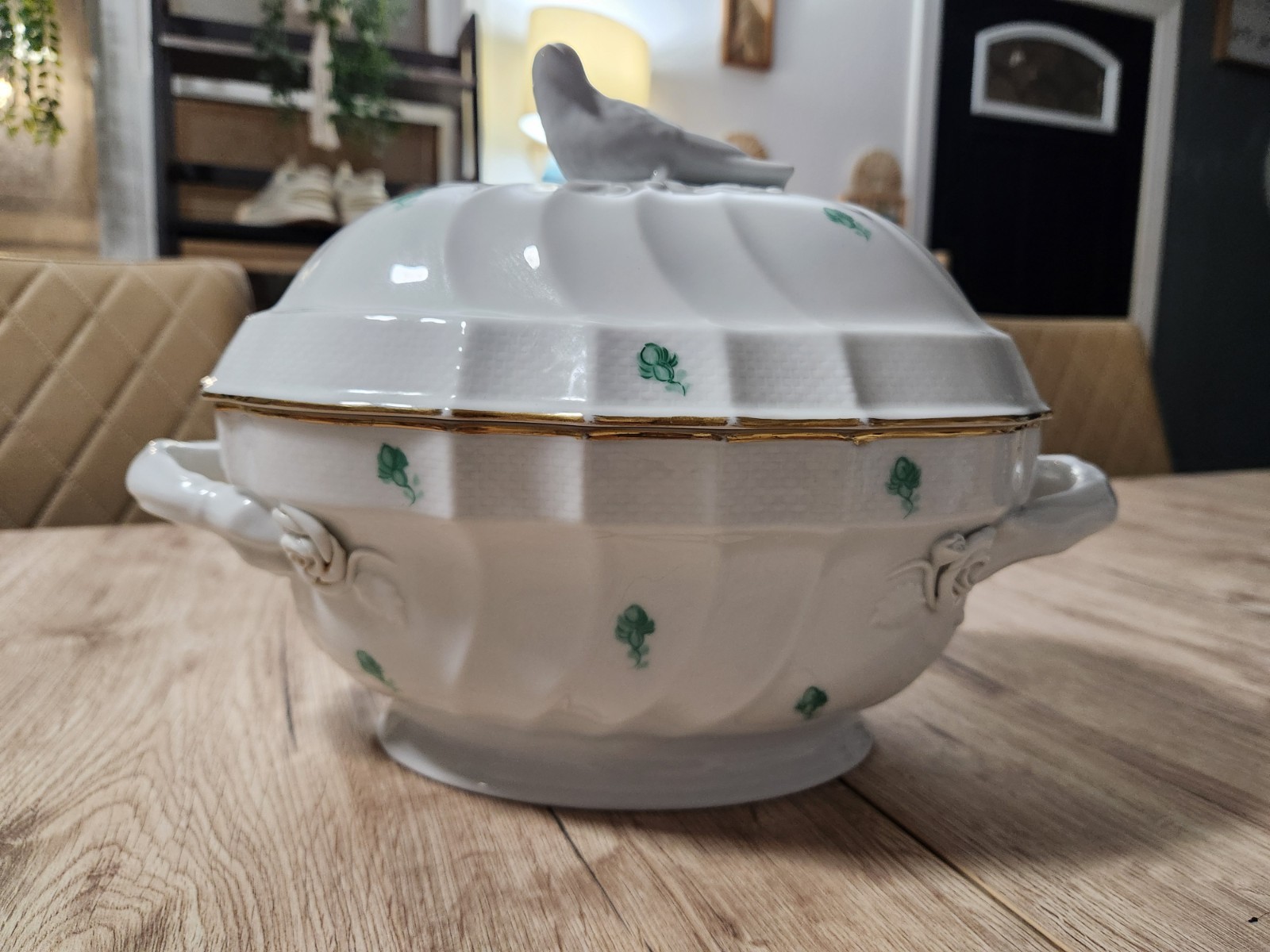 Herend Tureen Large with Repaired handle