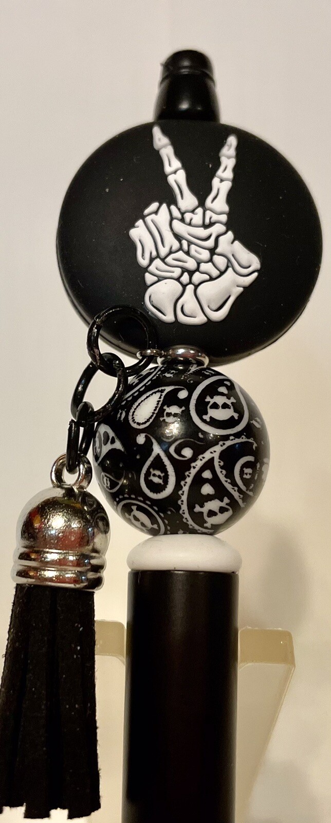Beaded Ballpoint Pen.silicone And Acrylic Beads