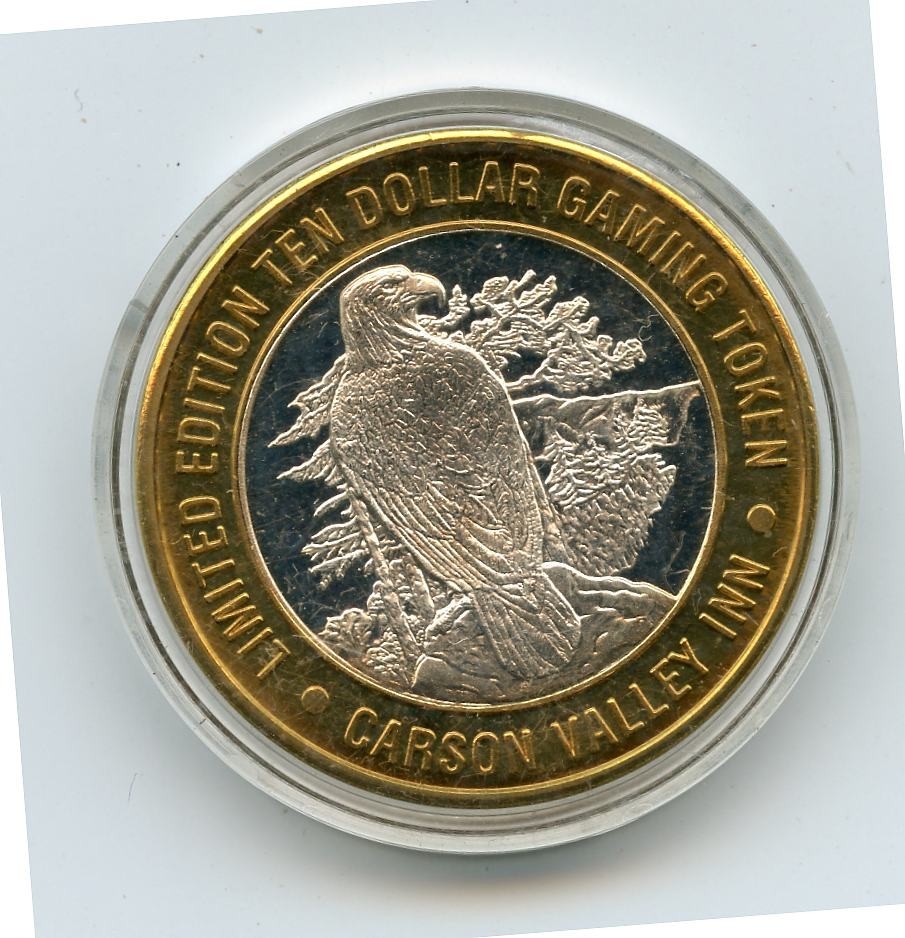 10.00 Silver Strike from the Carson Valley Inn Minden Nevada .999 GDC Eagle