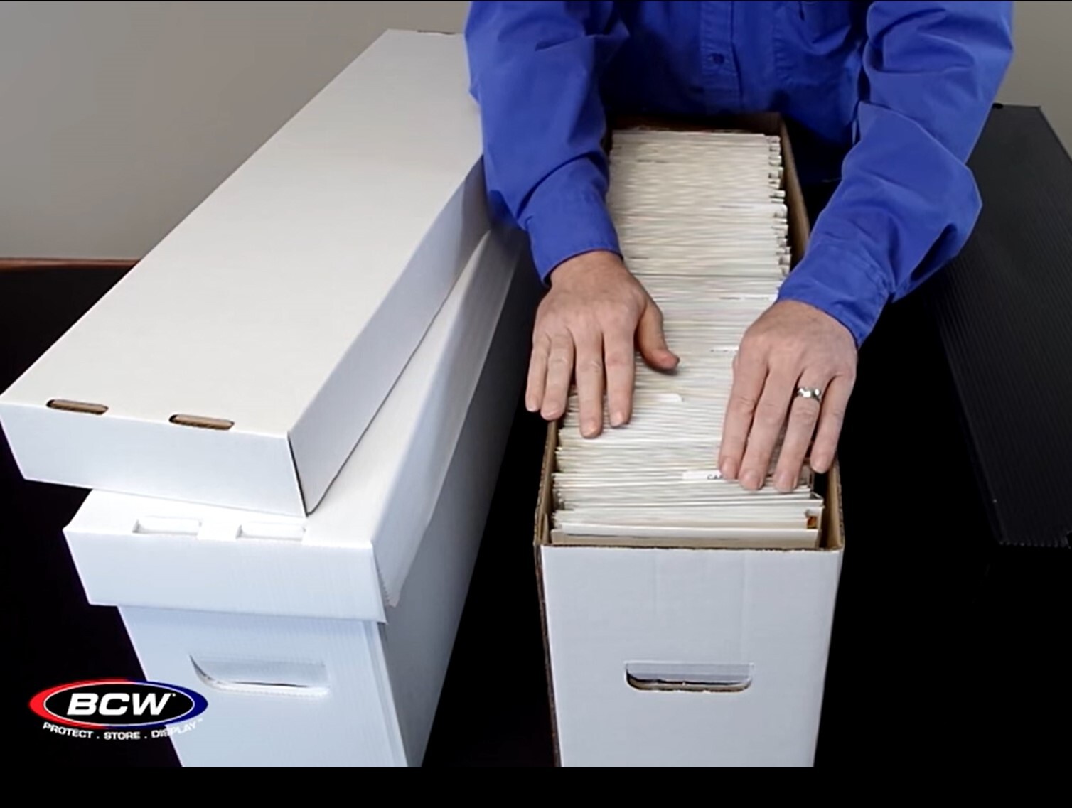 Long Comic Book Storage Box BCW Holds 200-225 Books Stackable 10 Units Deal