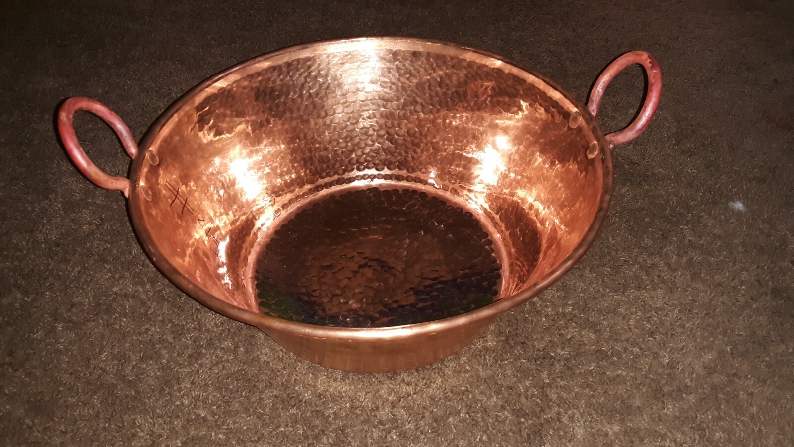 Mexican Pure Copper Pot for Carnitas, jam, candy. Cazo. (14×7 in)