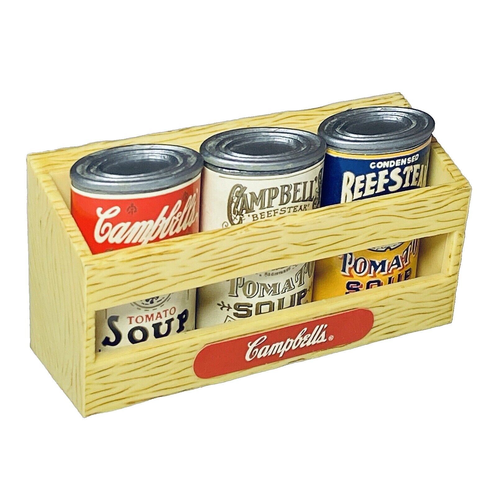 Vtg Fridge Magnet 1995 Campbell’s Soup Cans + Crate Shelf Food Kitchen Home x