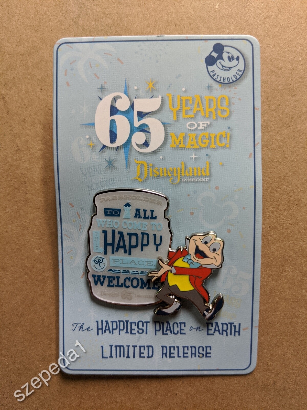 Disneyland 65th Anniversary Mr. Toad Passholder 2020 Disney Pin