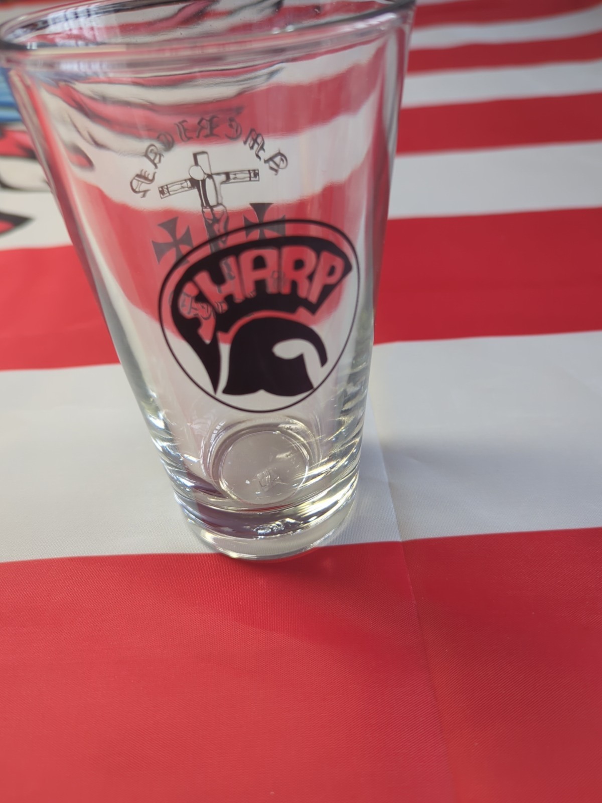 American SHARP Pint Glass Skinhead SHARP Sharpskin Oi