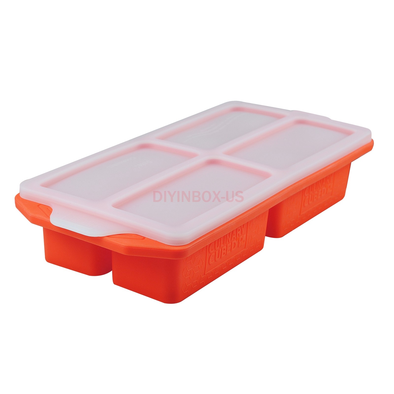 CulinaryCubed Silicone Freezer 4 Compartments Meal Prep Food Storage Containers