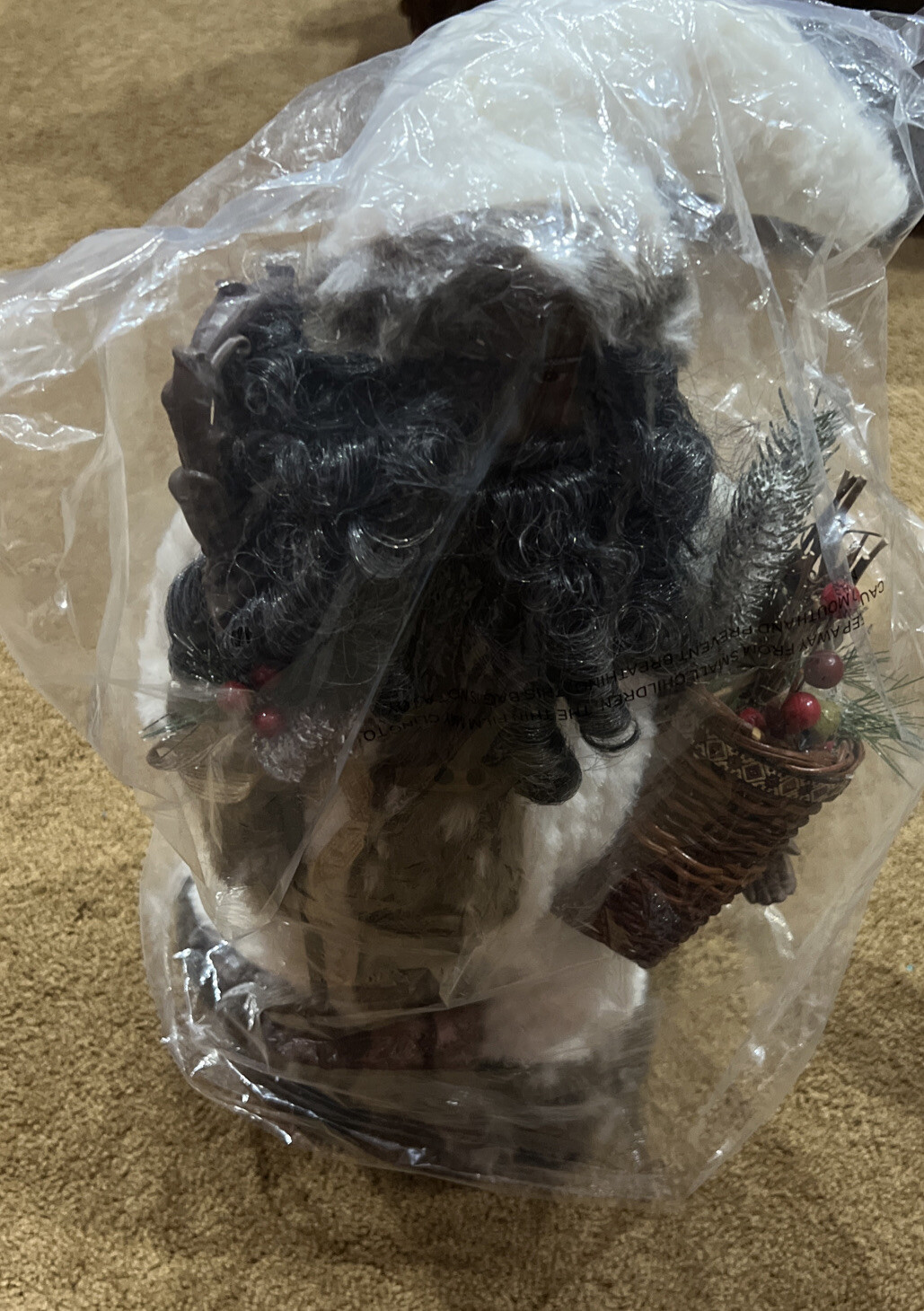 North Pole Trading Co Black Santa Clause New