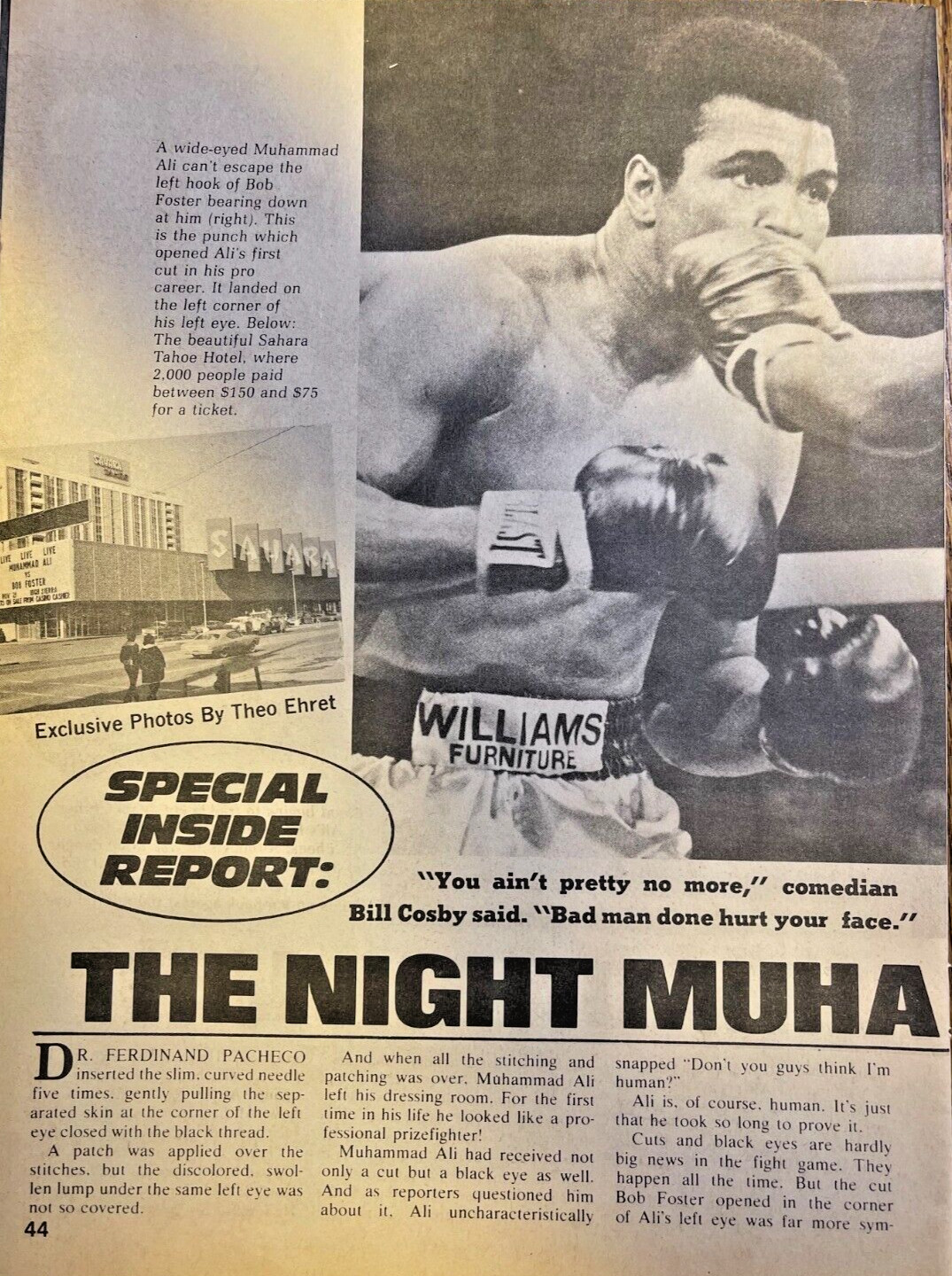 1974 Muhammad Ali Boxing Match With Bob Foster