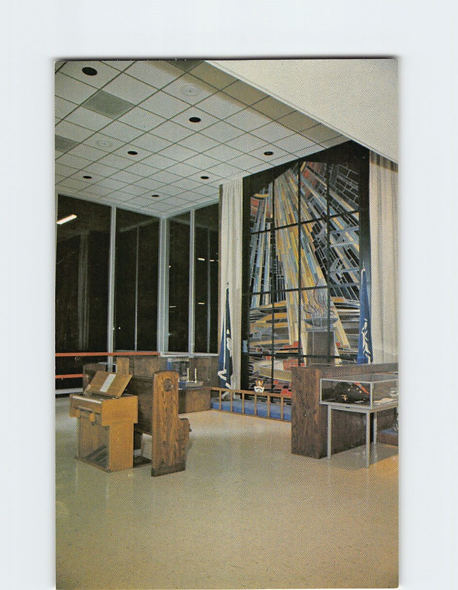 Postcard Lady Be Good Stained Glass Window USAF Museum W-PAFB Ohio USA
