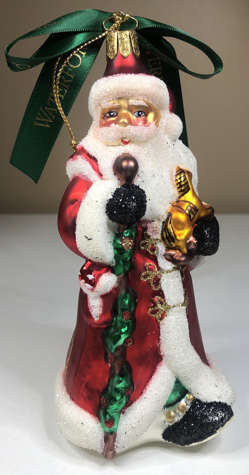 WATERFORD Holiday Heirlooms SANTA THIRD EDITION 2000 Blown Glass ORNAMENT