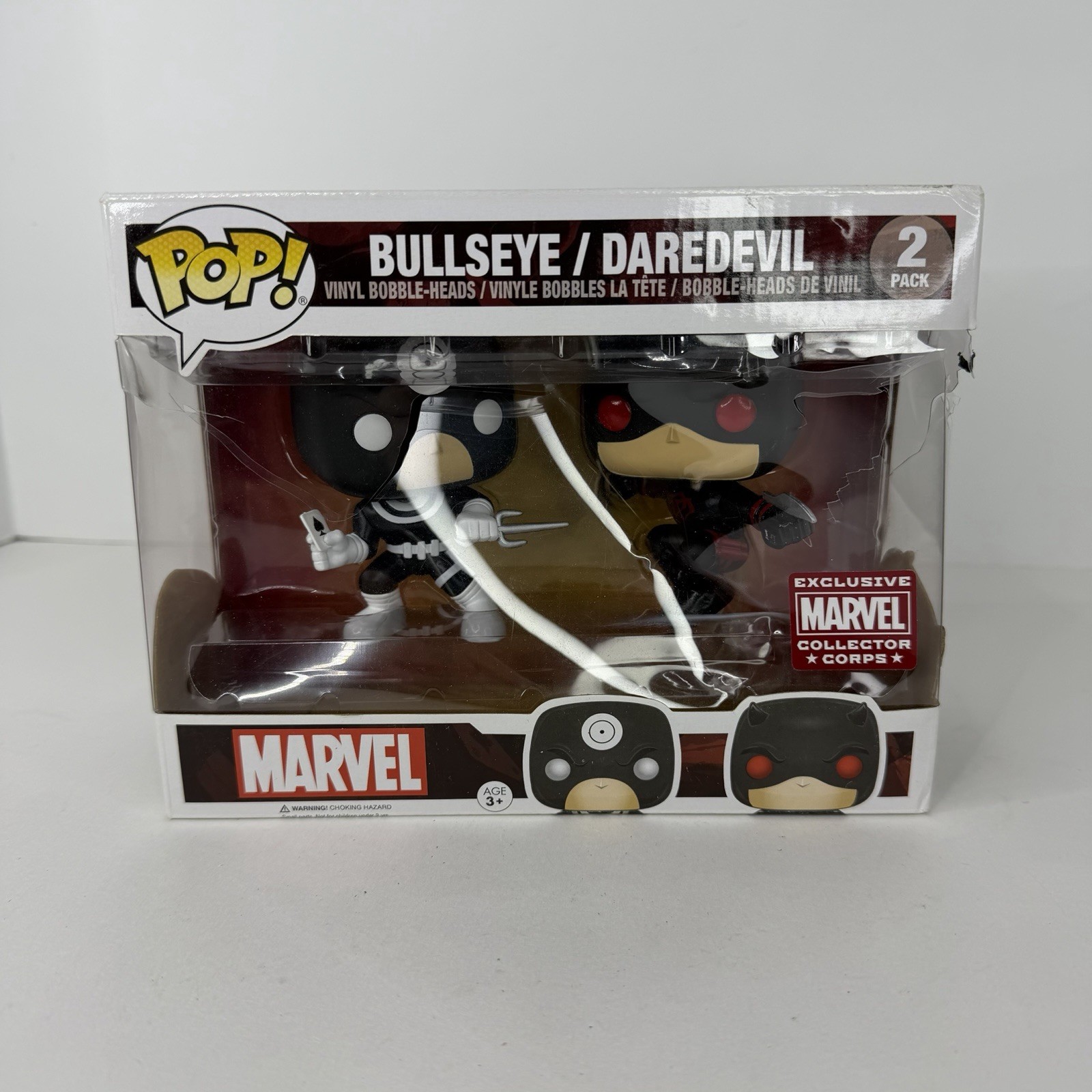 Funko Pop! Vinyl: Marvel – Bullseye & Daredevil Exclusive 2-Pack – Damaged Box