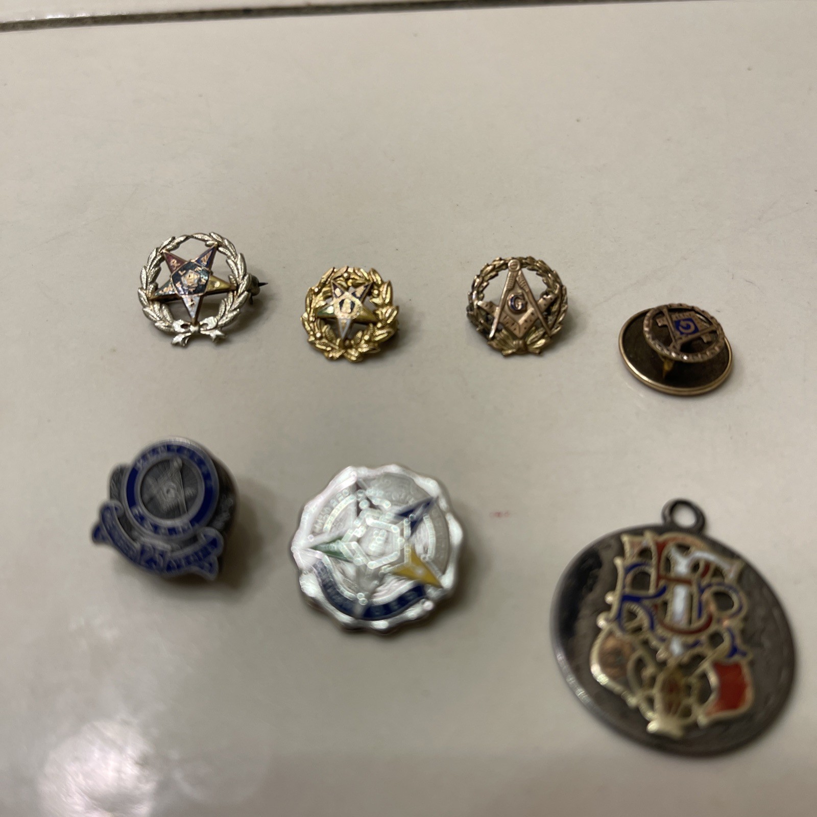 VINTAGE Masonic Knights of Pythias PENDANT EASTERN STAR & MEMBER PINS