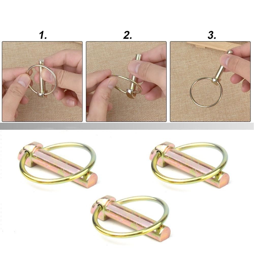 Durable 7/16 Inch Linch Pin Assortment – 6 PCS for Trailers & Equipment Security