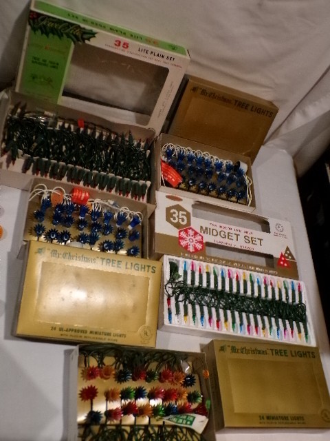 Vintage Christmas Lights sets UNUSED MR. CHRISTMAS RENOWN JEWEL LITE NON WORKING
