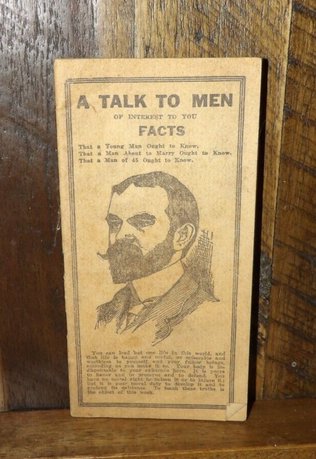 Rare Circa 1890’s Dr. Myers Co. “A Talk to Men” Brochure-Should be Quite Funny