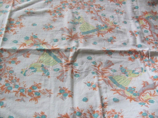 Vintage authentic faded novelty feed sack still in original sack form repurpose