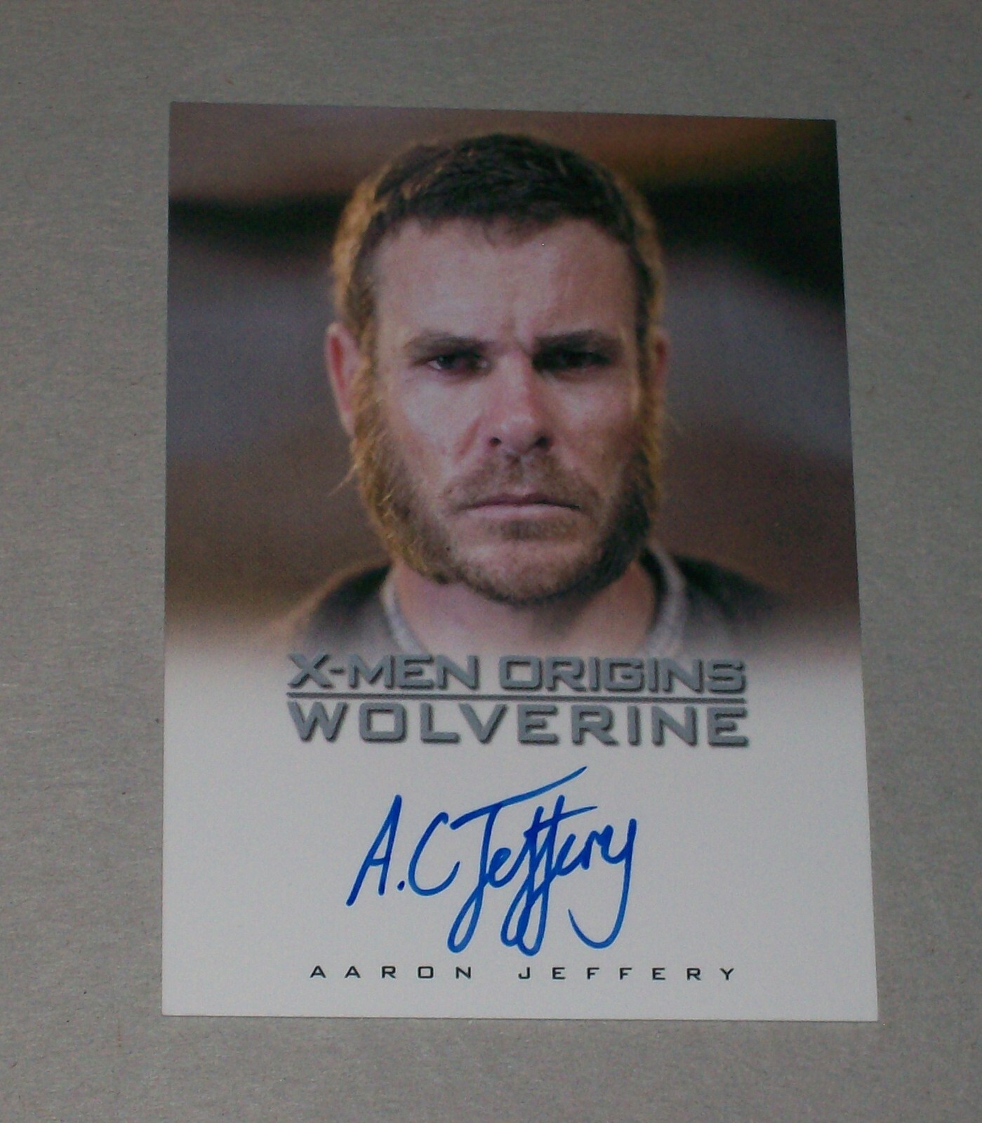 AUTOGRAPH CARD: Marvel XMen Wolverine Aaron Jeffrey as Thomas Logan