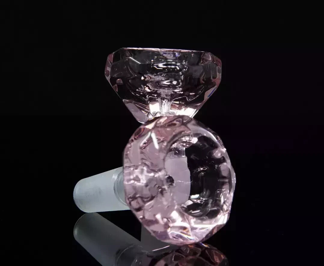 2PACKS 2.5″ Pink Diamond Slide Bowl 14mm Water Pipe Hookah Head Piece Thick Bowl