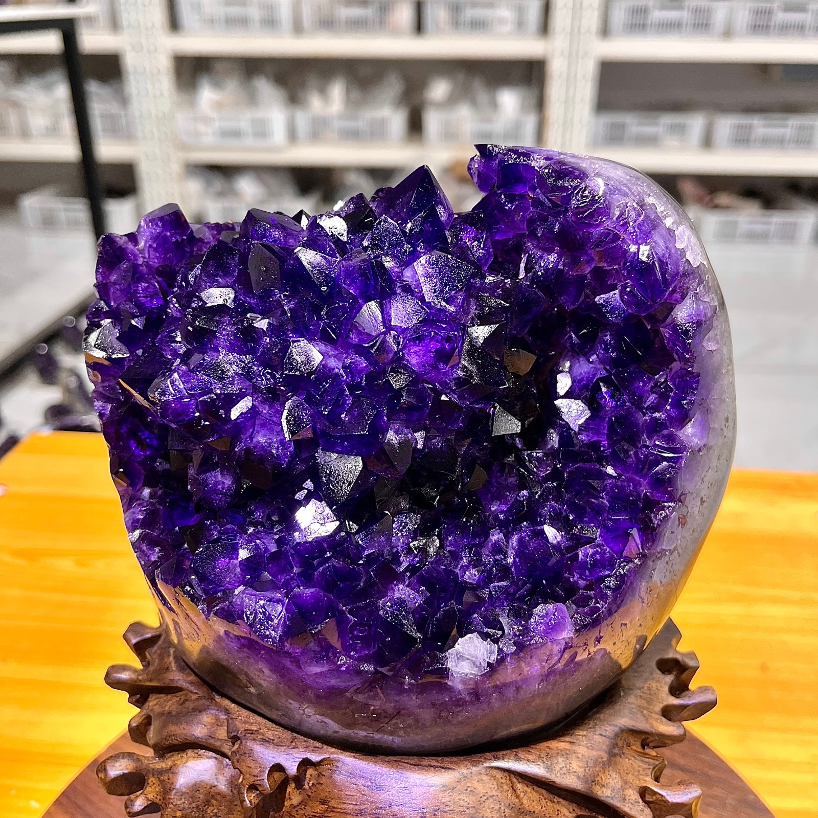 6.85LB Rare high-quality amethyst earth healing stone home decoration