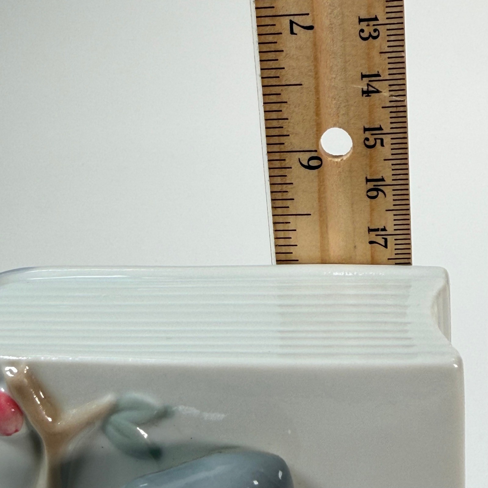 Vintage Single Ceramic Bookend Boy Tree Book Figurine Japan Art Deco Nursery
