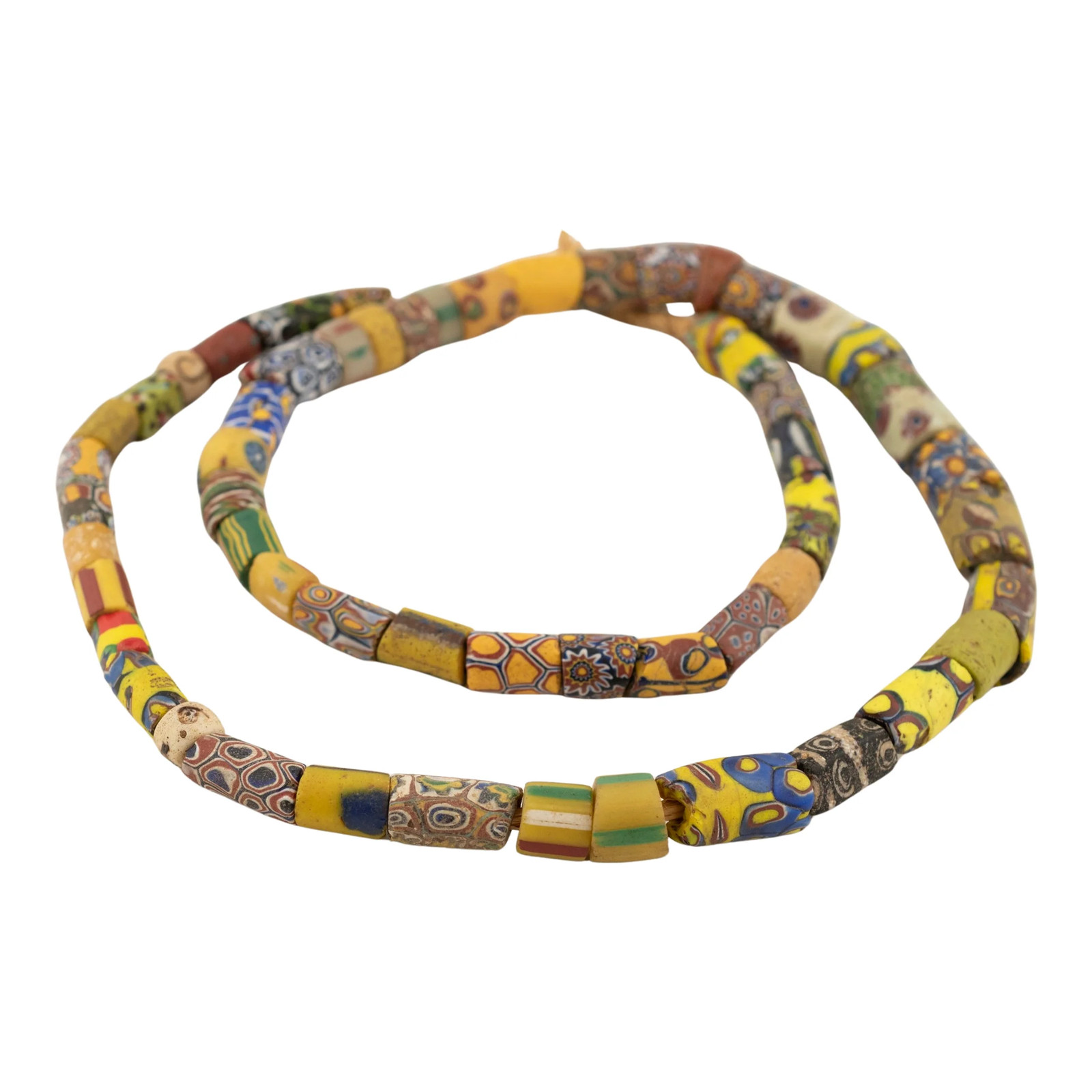 Antique Venetian Millefiori African Trade Beads #20695 10mm Ghana Multicolor