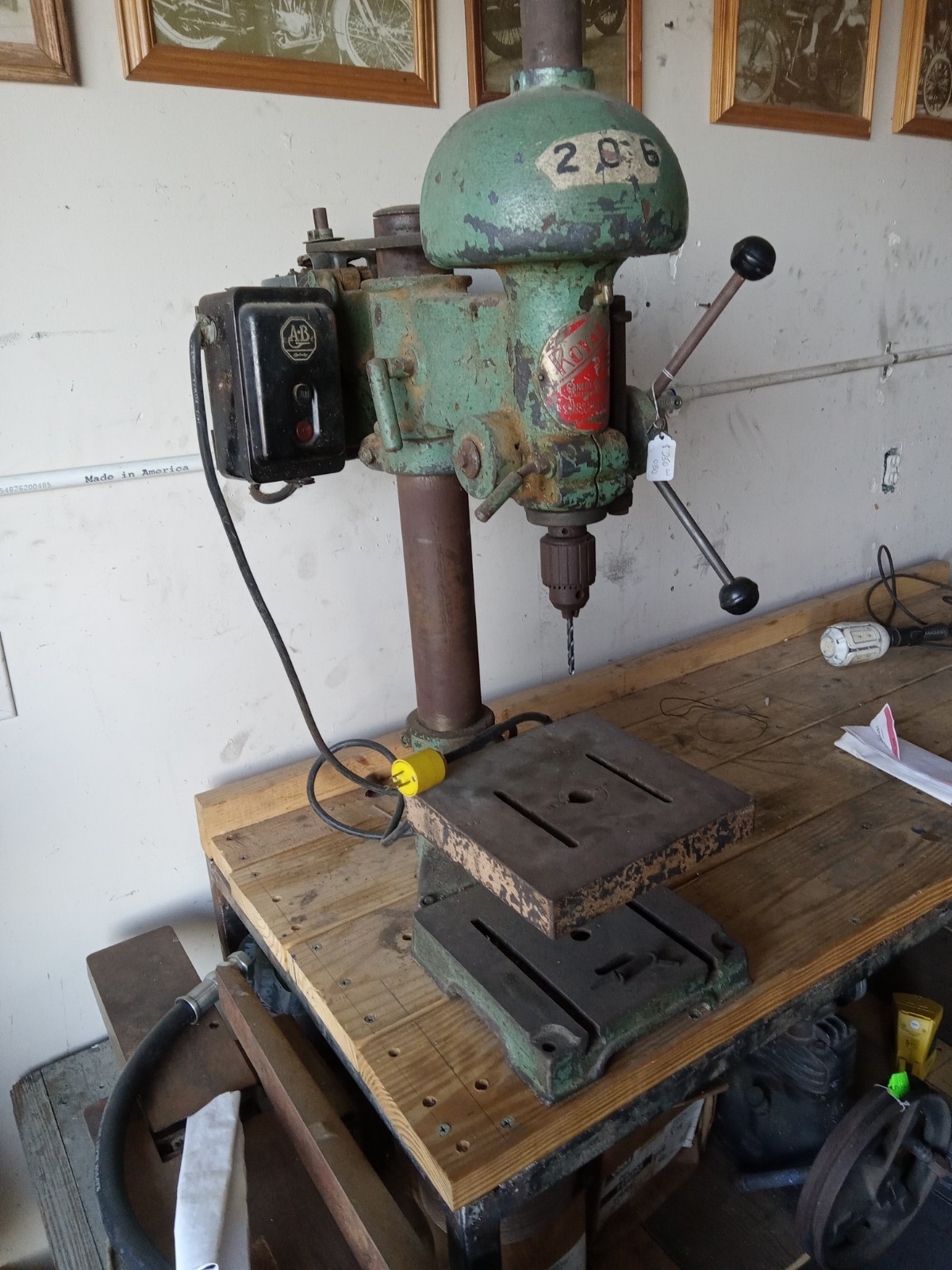 Drill Press, All Cast Iron, No Plastic Or Aluminum Here.