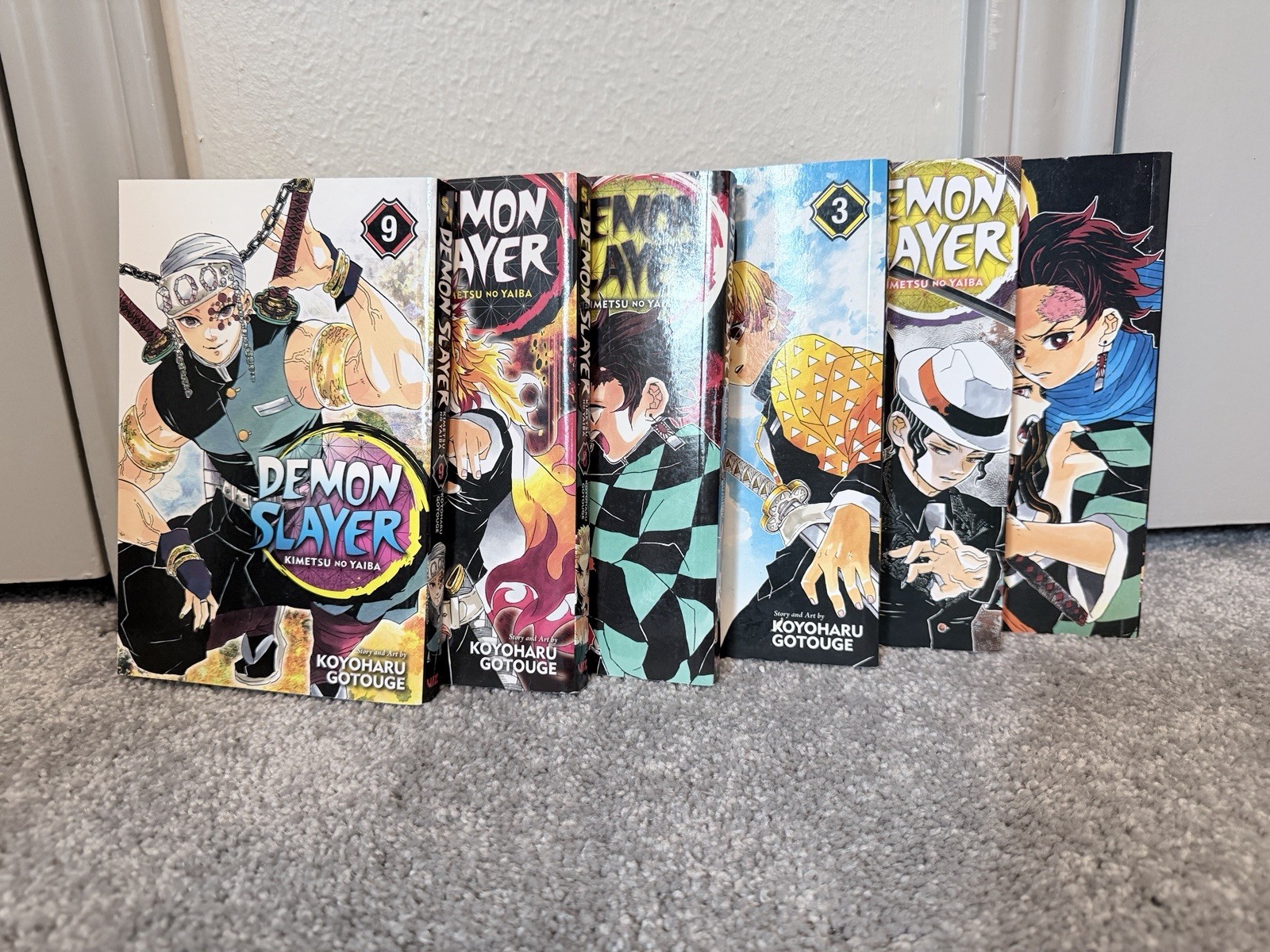 Demon Slayer Volumes 1, 2, 3, 4, 8, And 9