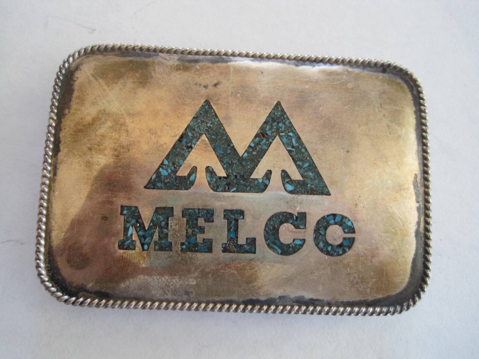 Belt Buckle Native American Signed Melco Silver W S M Revis