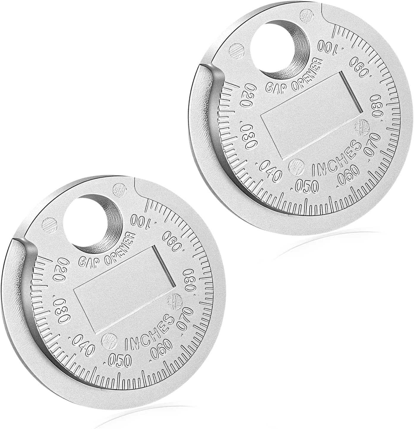 2PCS Spark Plug Measuring Tool, Wire Spark Plug Gap Gauge Scaled from 0.020 to 0
