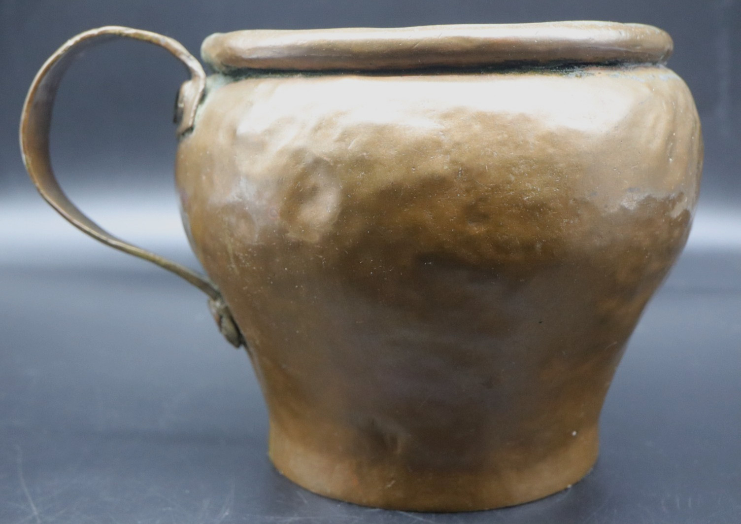 18thC Copper Tankard Dovetailed Colonial Mug Maker Marked c.1780 Antique Rare