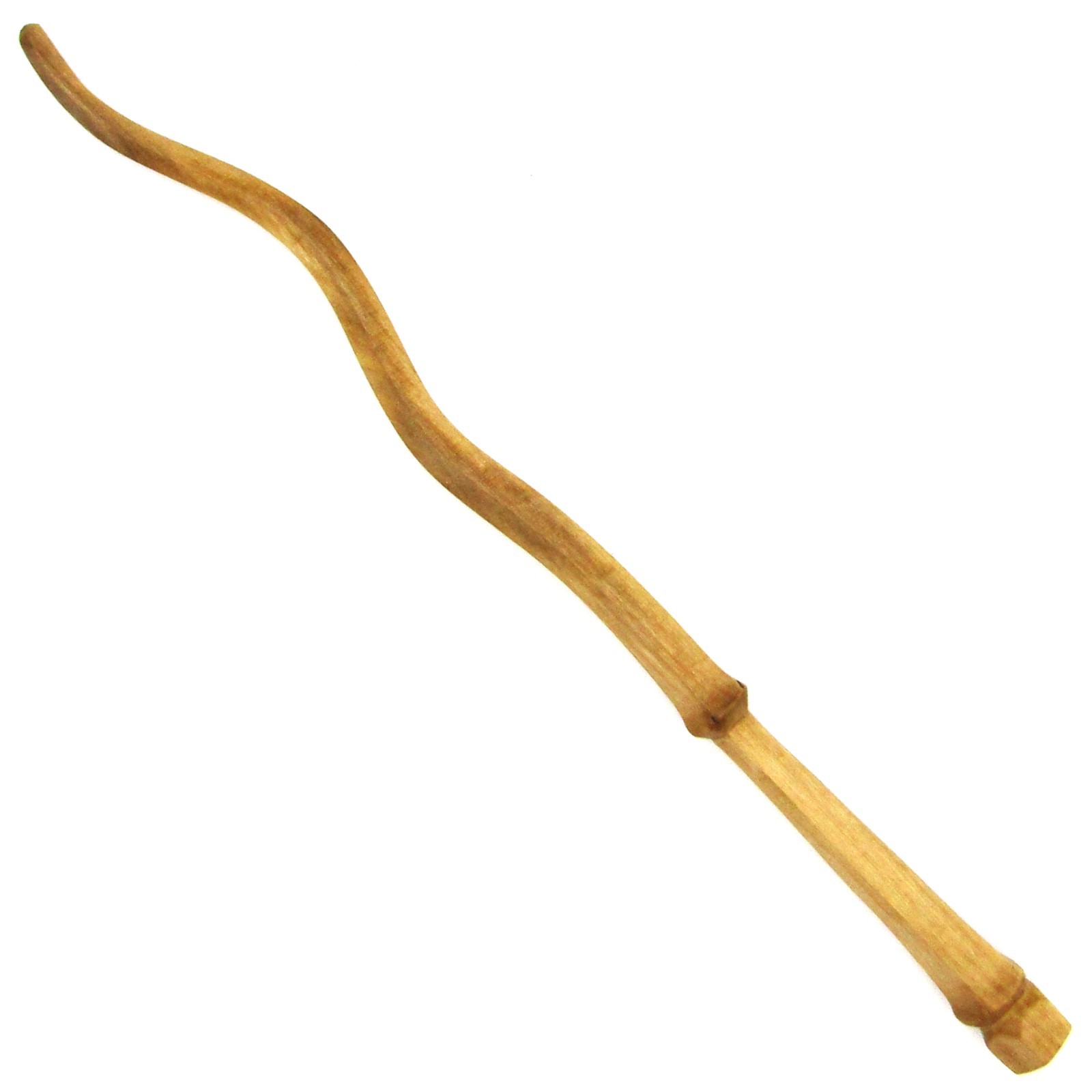 15″ Hand Carved Almond Wood Five Elements Magic Wand Wizard Wicca w/ Free Bag