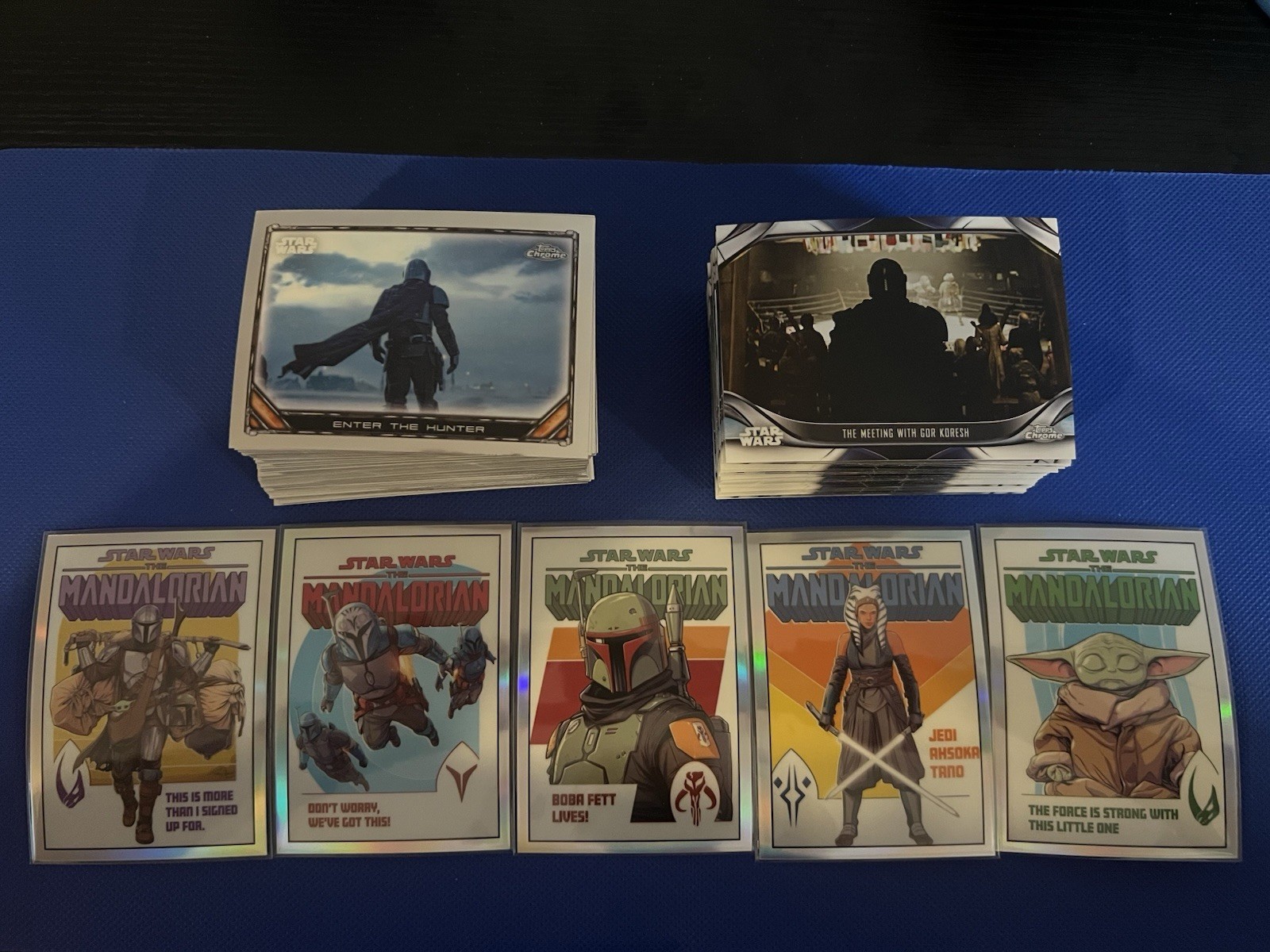 2022 TOPPS STAR WARS MANDALORIAN CHROME BESKAR FULL BASE SET + 1 INSERT SET