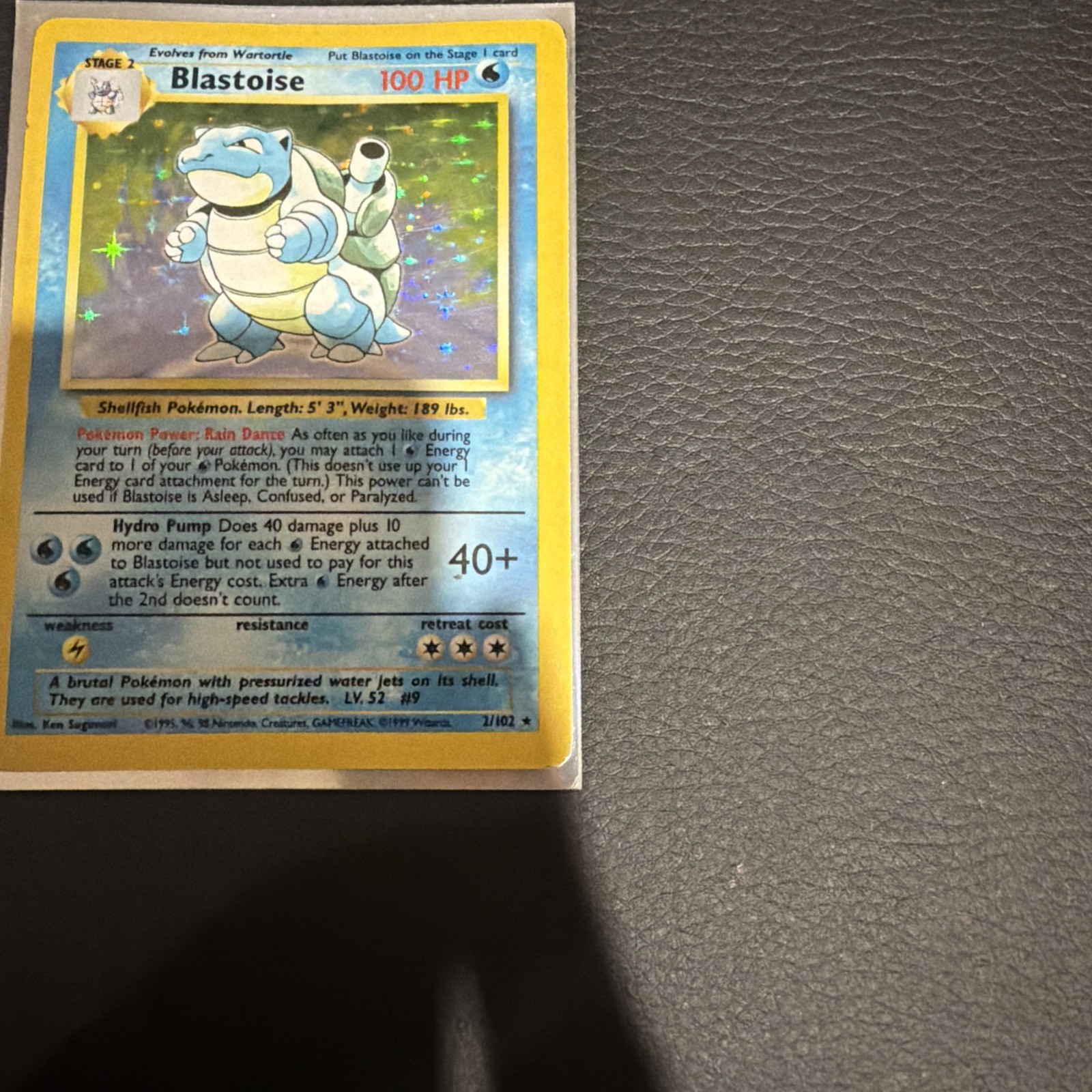 Pokemon Blastoise Holo 2/102 Base Set Unlimited